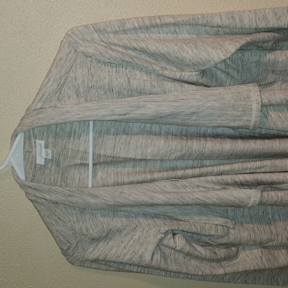 J. JILL Pure Jill Cross Over Wrap Cardigan Light Gray Pima Cotton Blend M - Picture 3 of 7